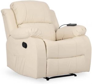 sillón de masaje con calor lumbar